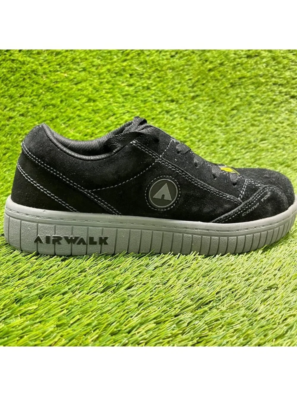 Airwalk Camino SD Womens Size 8D Suede Black Composite Toe Safety Work Shoes
